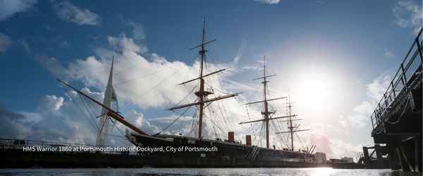 HMS Warrior 1860 in Portsmouth's historic harbour